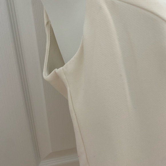 White Vera Moda stunning dress with faux leather trim. Excellent quality!! - Picture 7 of 15